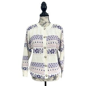 Vintage 90’s Pastel Pointelle Knit Cardigan